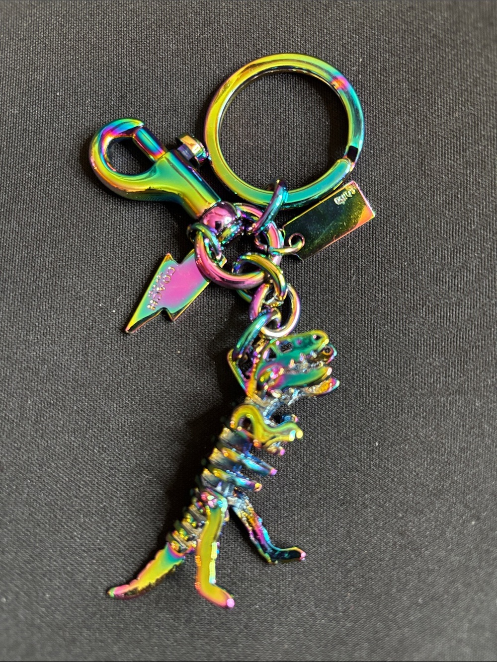Coach Rainbow Dinosaur Keychain Charm - Women Accessories